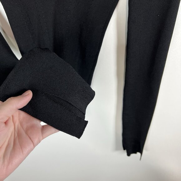 Free People Women's Bodycon Peephole Black Pullover Sweater Viscose Medium Boho - Picture 4 of 9